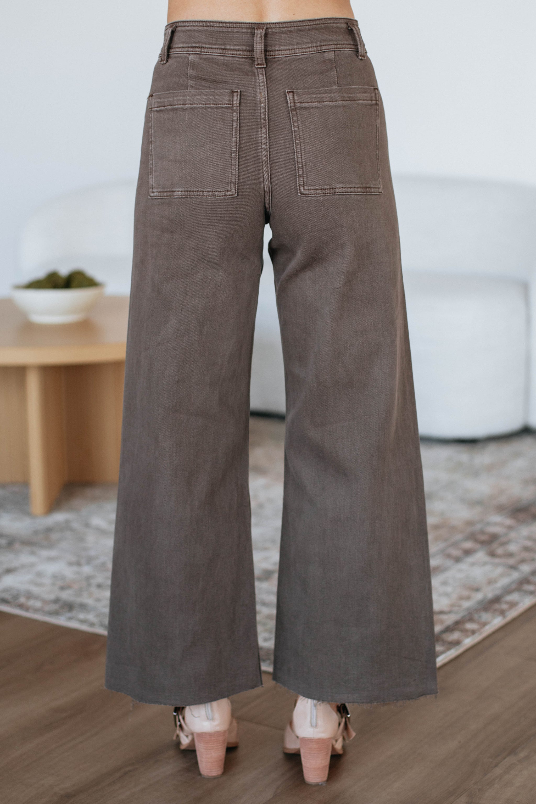 Linsley Wide Leg Pants - Mocha