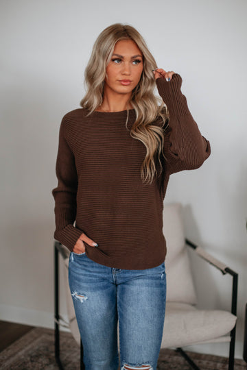 Lona Ribbed Sweater - Chocolate