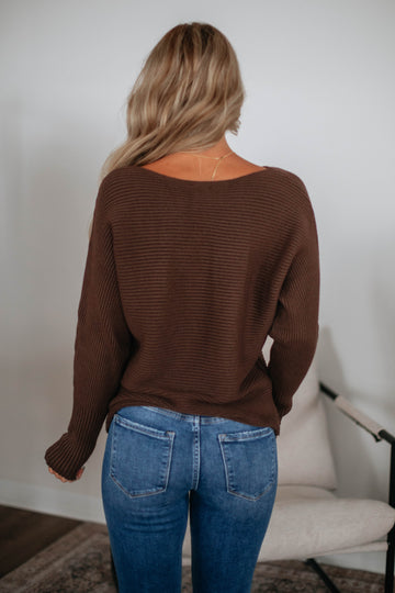 Lona Ribbed Sweater - Chocolate