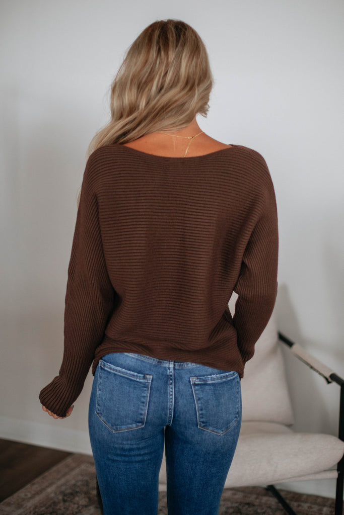 Lona Ribbed Sweater - Chocolate