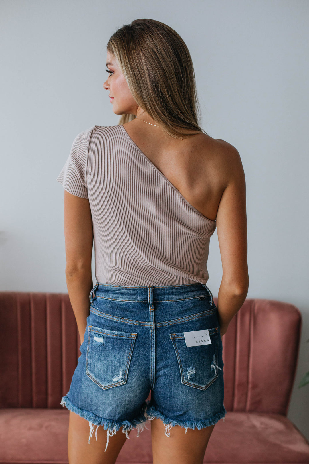 Malana One Shoulder Top - Taupe