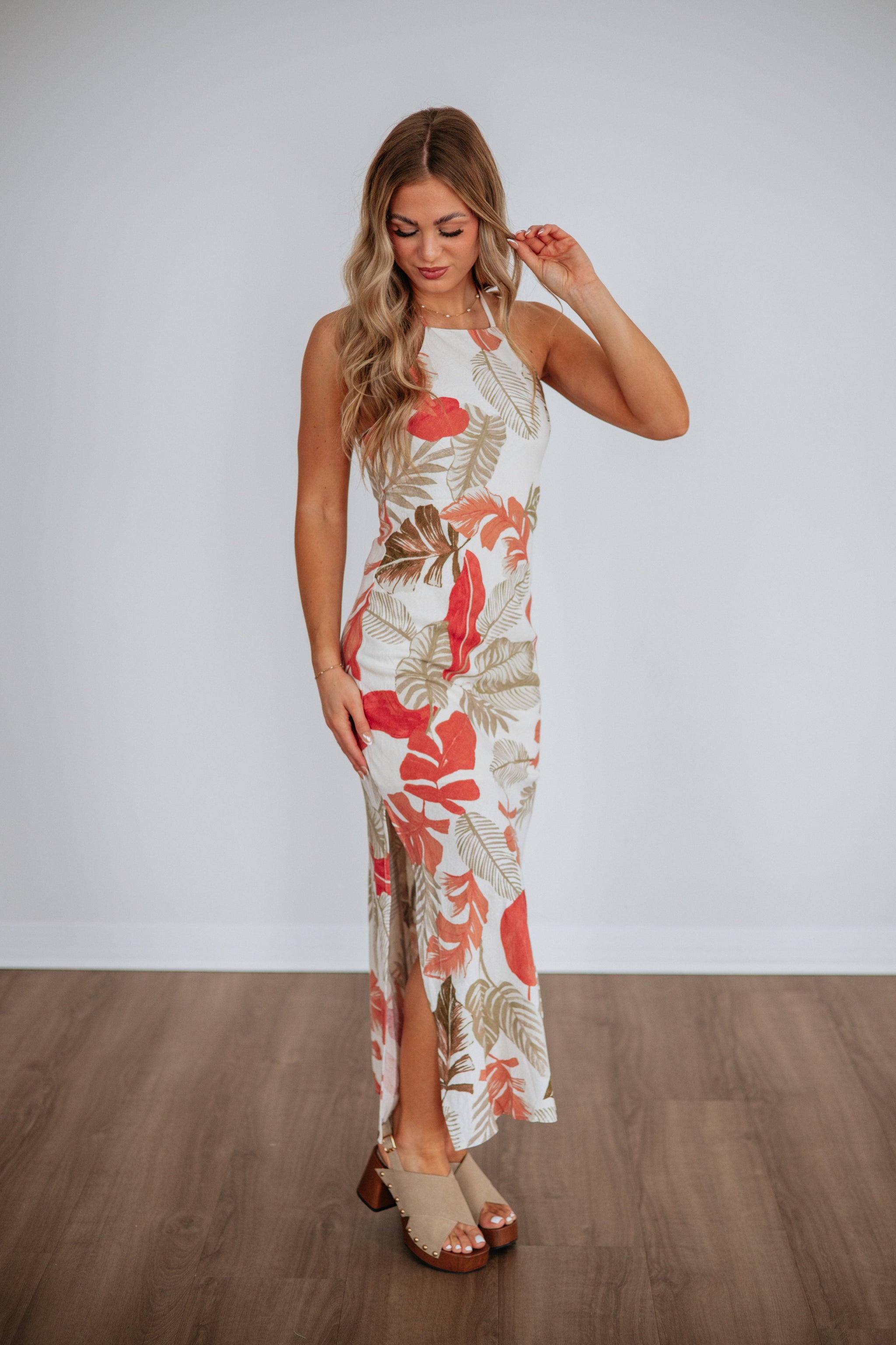 getaway maxi dress HATCH Collection The Soraya Getaway Maxi Dress in Island Pearl
