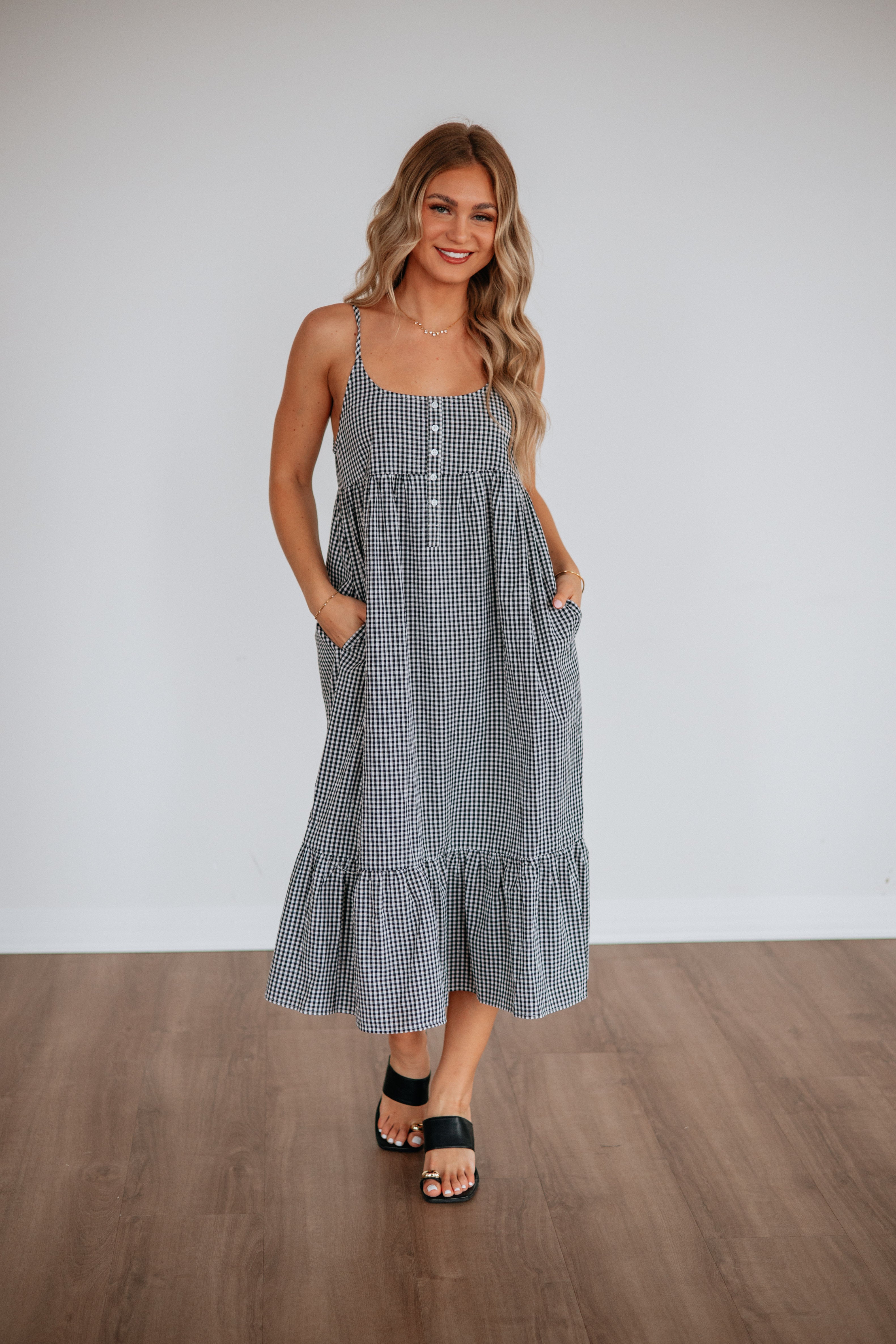 ワンピース Willfully/gingham check sh sk Mirabelle Gingham Dress – Wild Oak Boutique