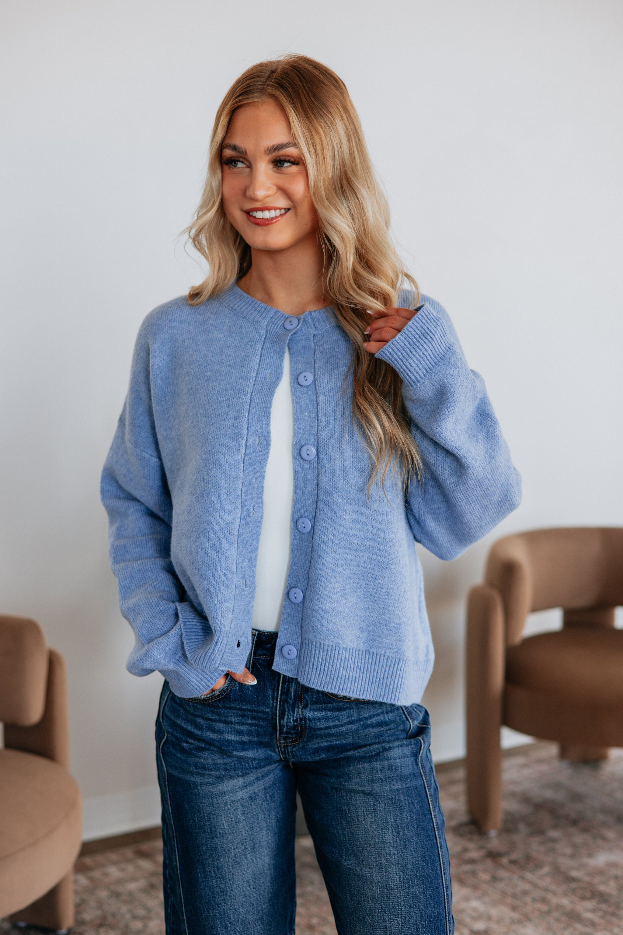 Kassi Cardigan - Cornflower Blue
