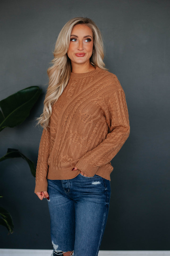 Marza Cable Knit Sweater - Butterscotch