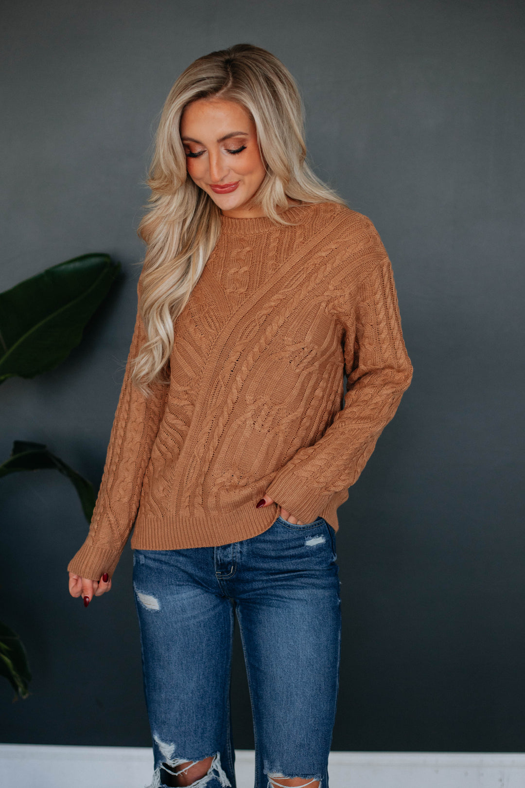 Marza Cable Knit Sweater - Butterscotch