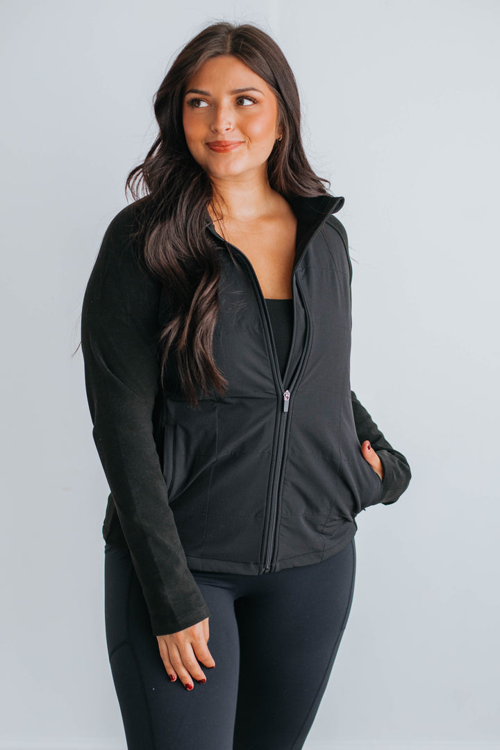 Matilda Contrast Jacket - Black