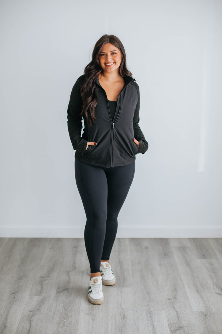 Matilda Contrast Jacket - Black
