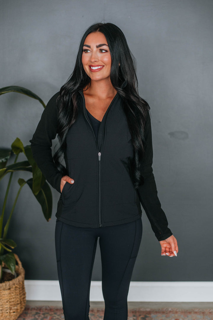 Matilda Contrast Jacket - Black