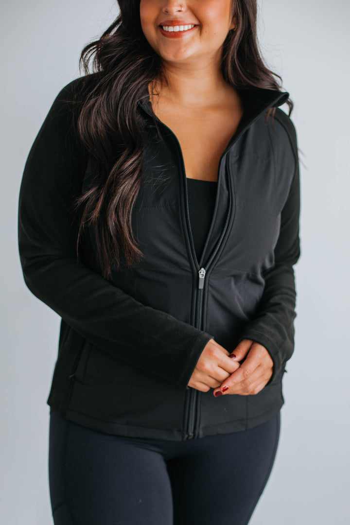 Matilda Contrast Jacket - Black