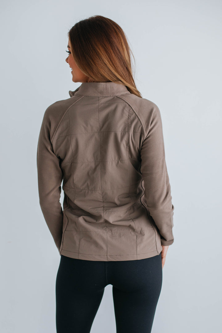 Matilda Contrast Jacket - Moss