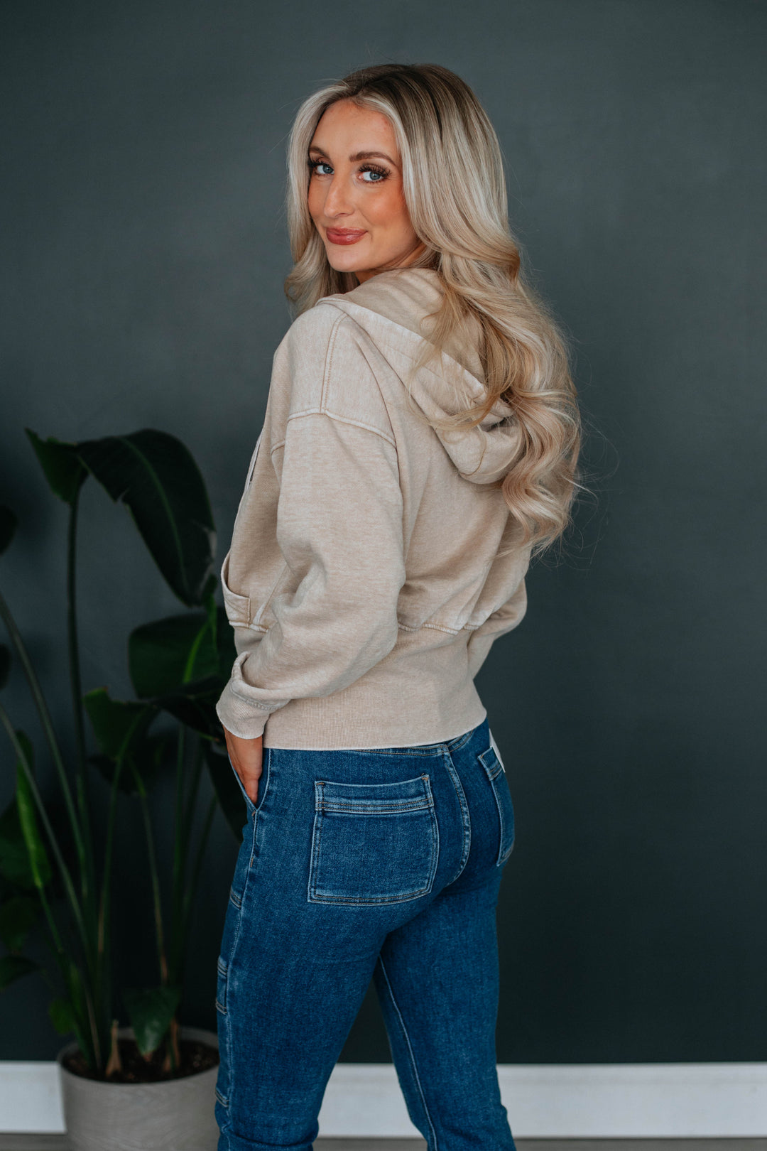 Maxwell Washed Zip-Up Hoodie - Natural
