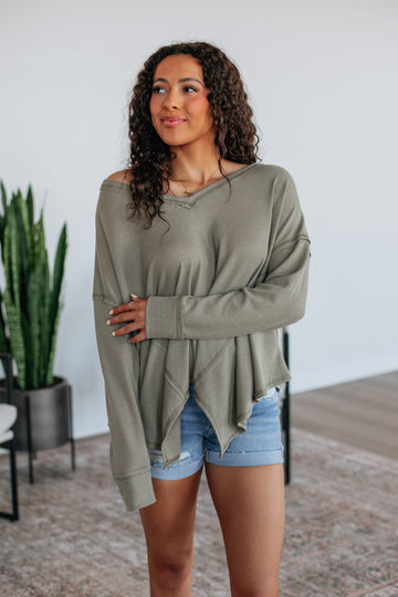 Matson Oversized Top - Light Olive
