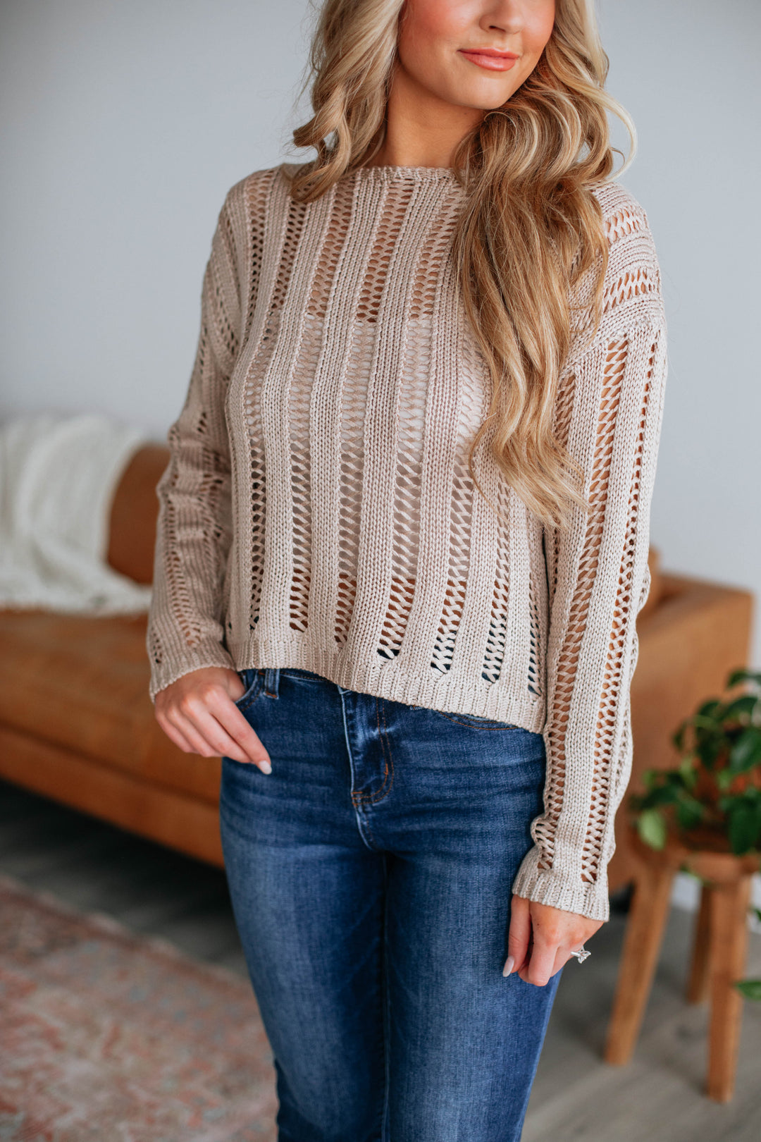 Medina Knit Sweater - Taupe