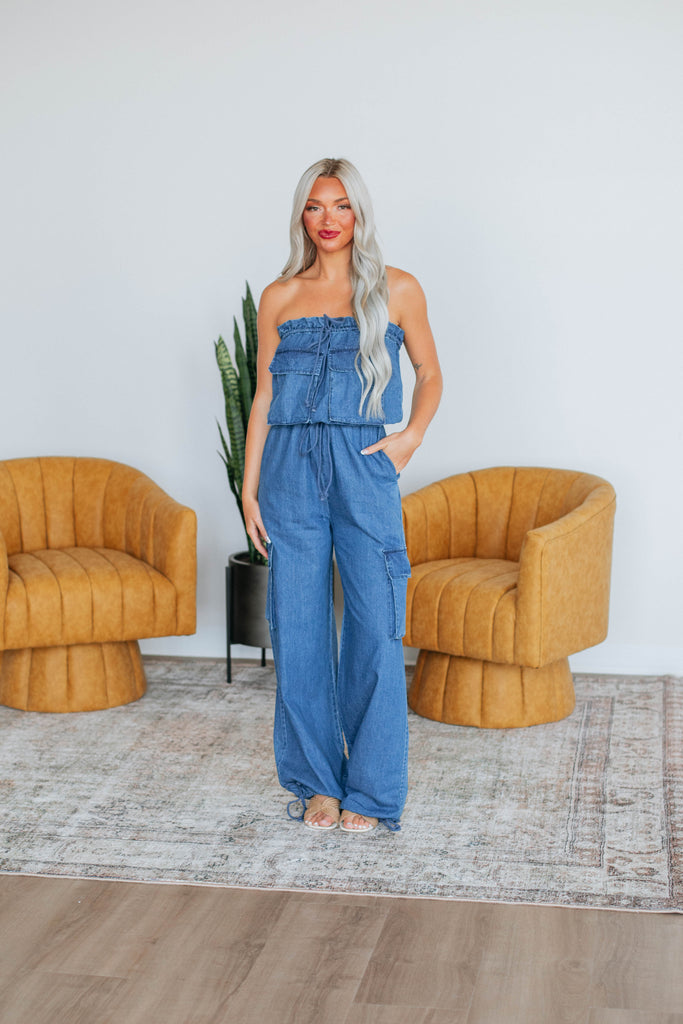 Mercedes Denim Jumpsuit
