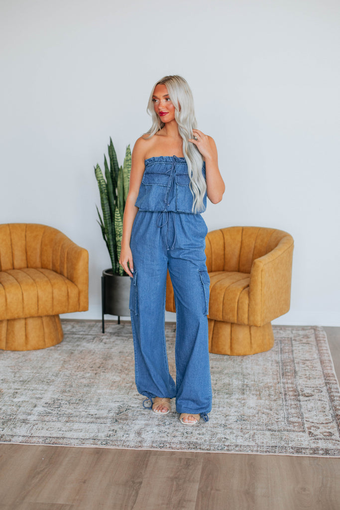 Mercedes Denim Jumpsuit