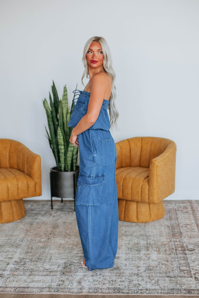 Mercedes Denim Jumpsuit