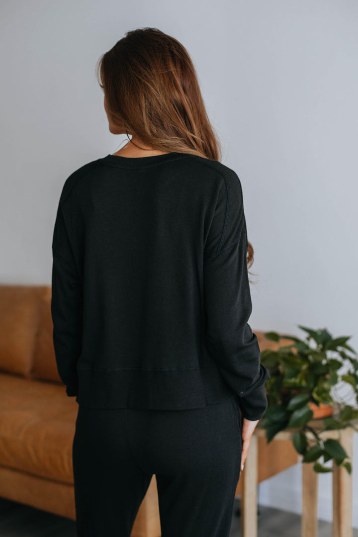 Merritt Lounge Crewneck - Black