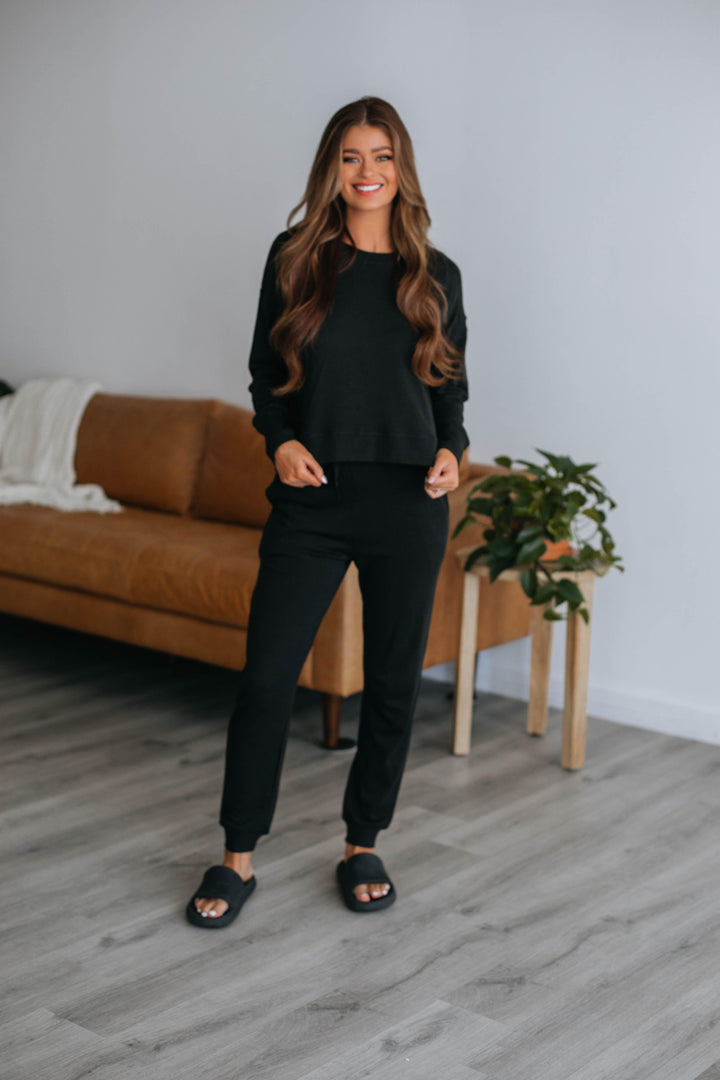 Merritt Lounge Crewneck - Black
