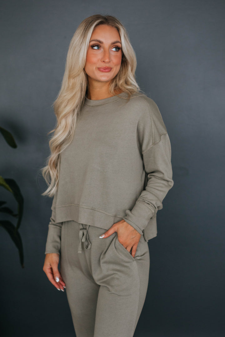 Merritt Lounge Crewneck - Moss