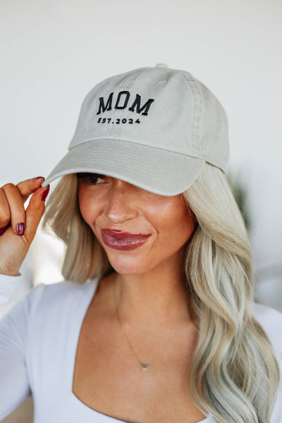 Mom Baseball Hat - Stone