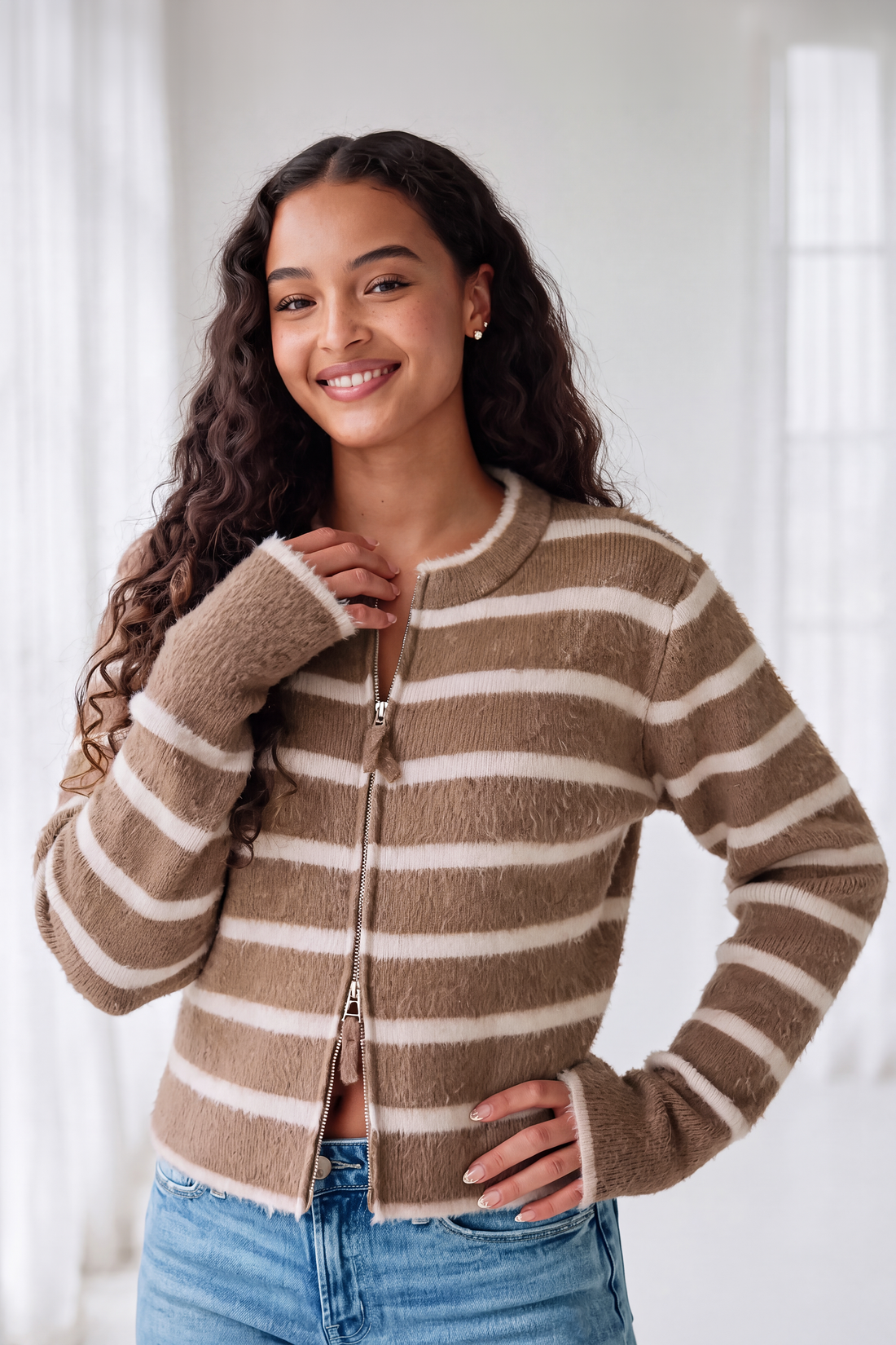 Monroe Striped Cardigan