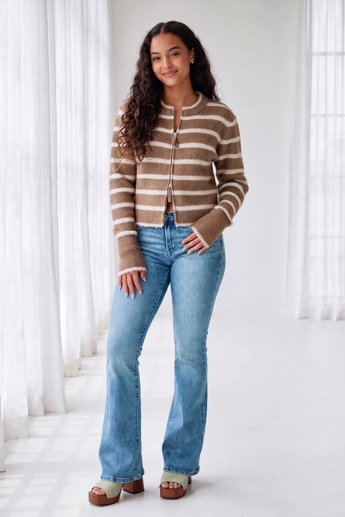 Monroe Striped Cardigan