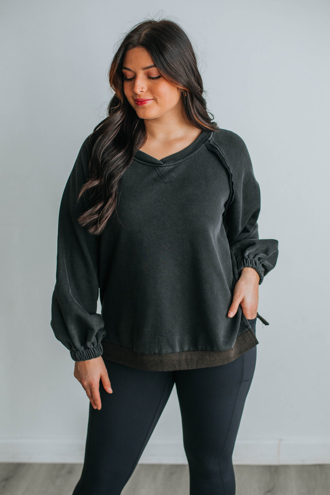 Nadine Oversized Sweatshirt - Black