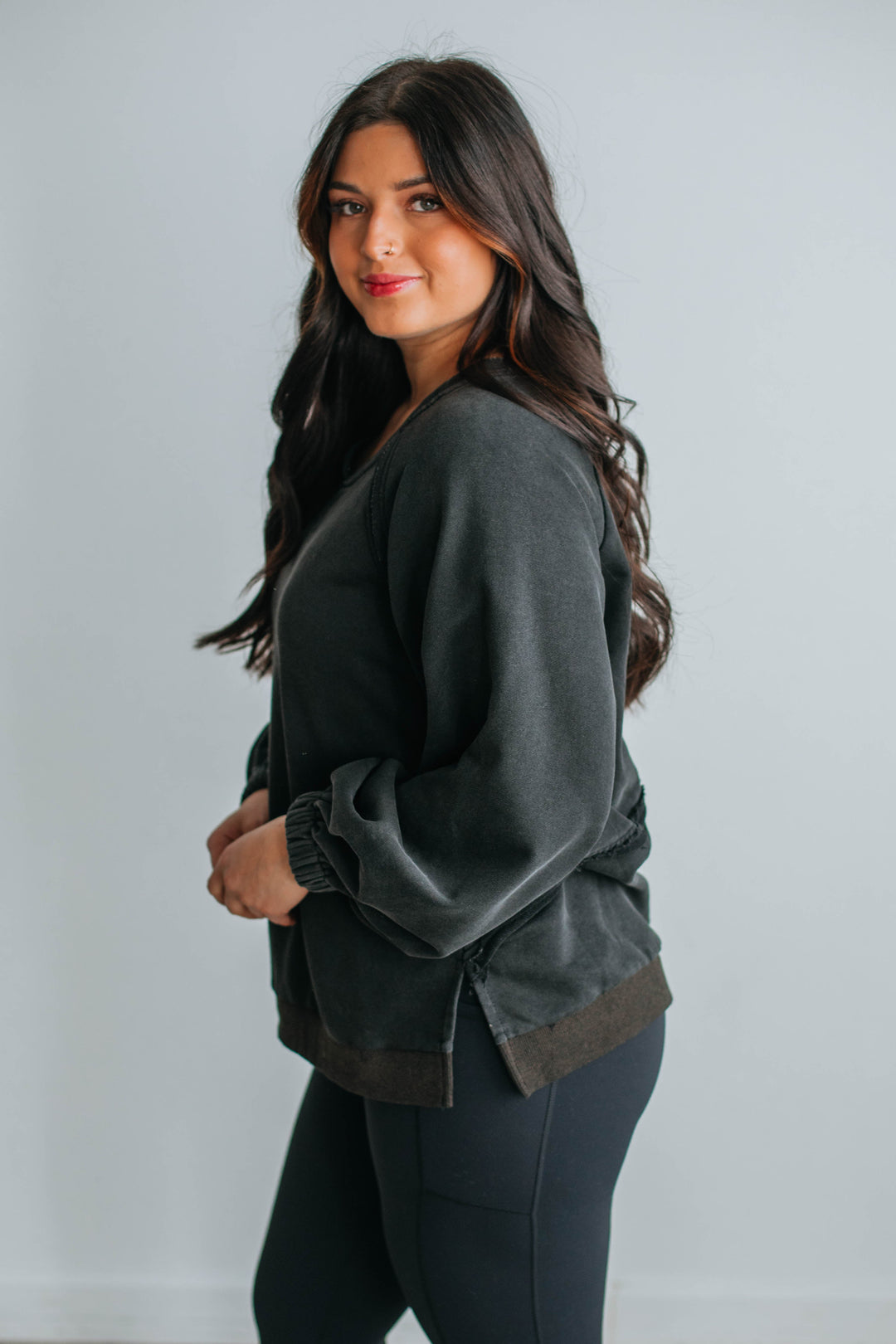 Nadine Oversized Sweatshirt - Black