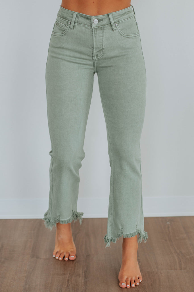 Neona Risen Jeans - Olive