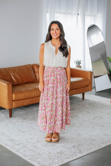 Addy Floral Skirt - Orchid