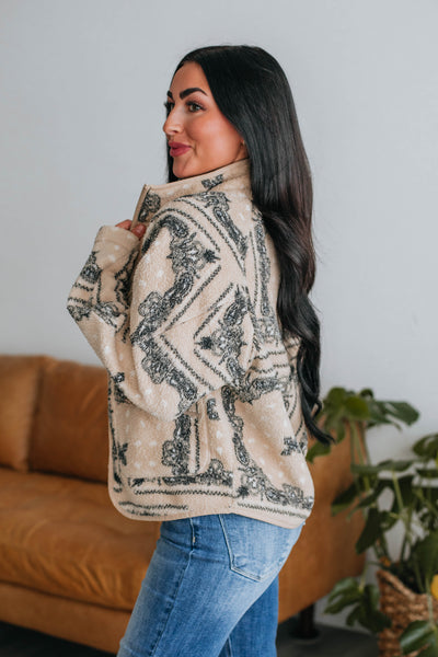 Norah Printed Sherpa Jacket