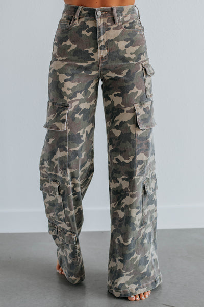 Nori Hidden Cargo Jeans - Camouflage – Wild Oak Boutique