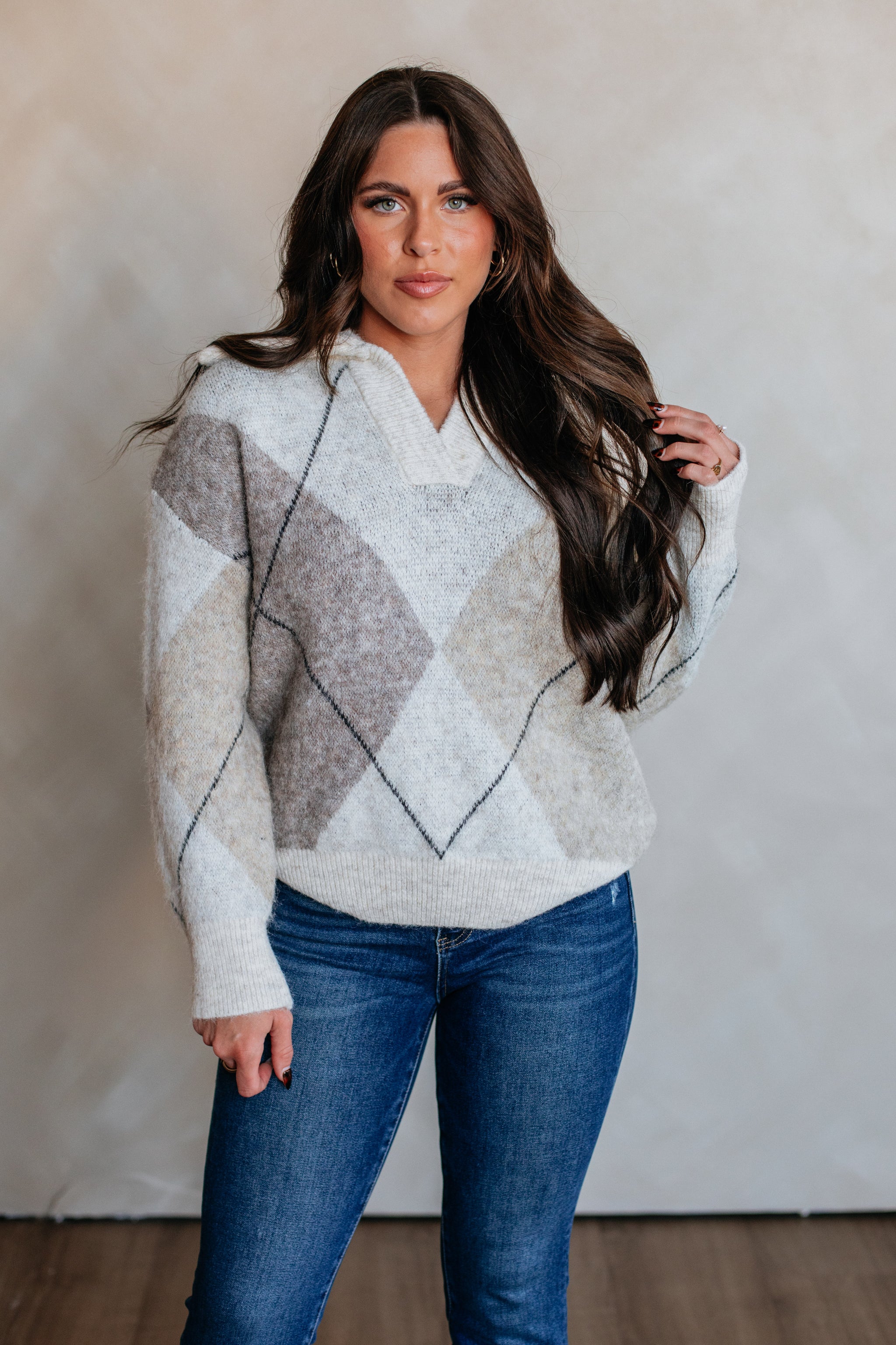 Ami Argyle Sweater