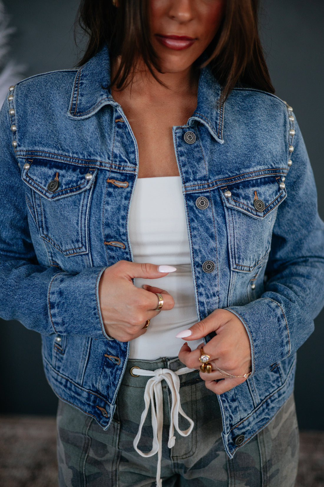 Rebel Hidden Denim Jacket - Starlet