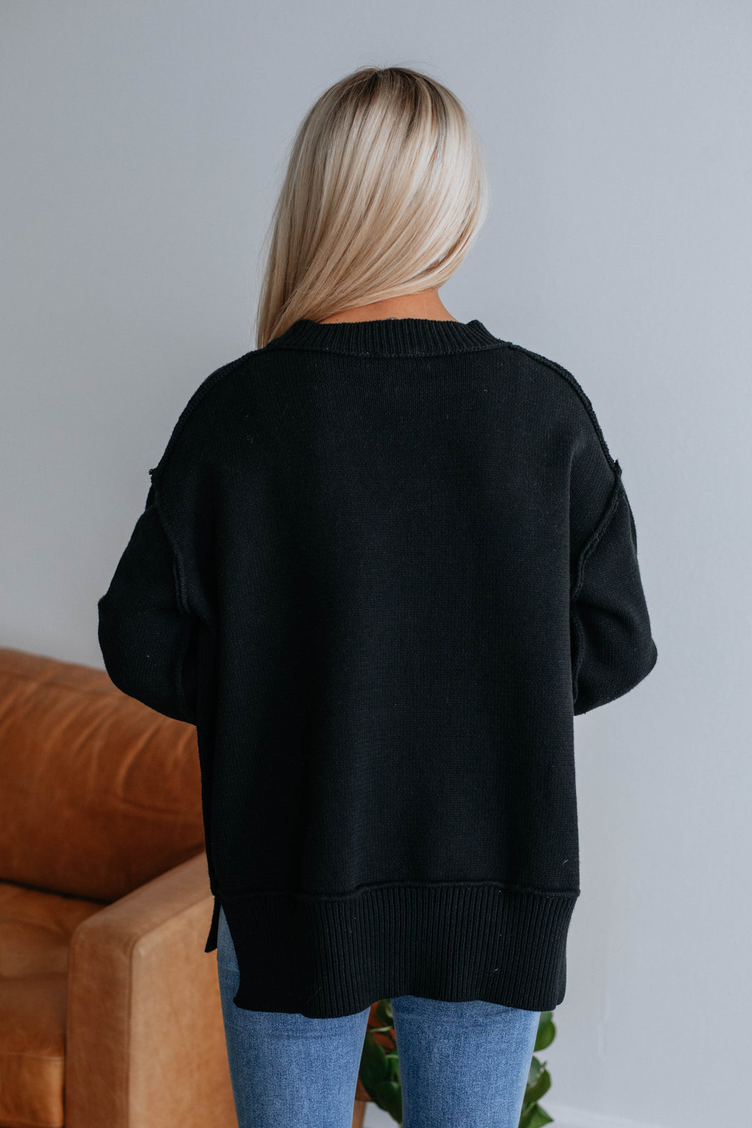 Odelia Oversized Sweater - Black