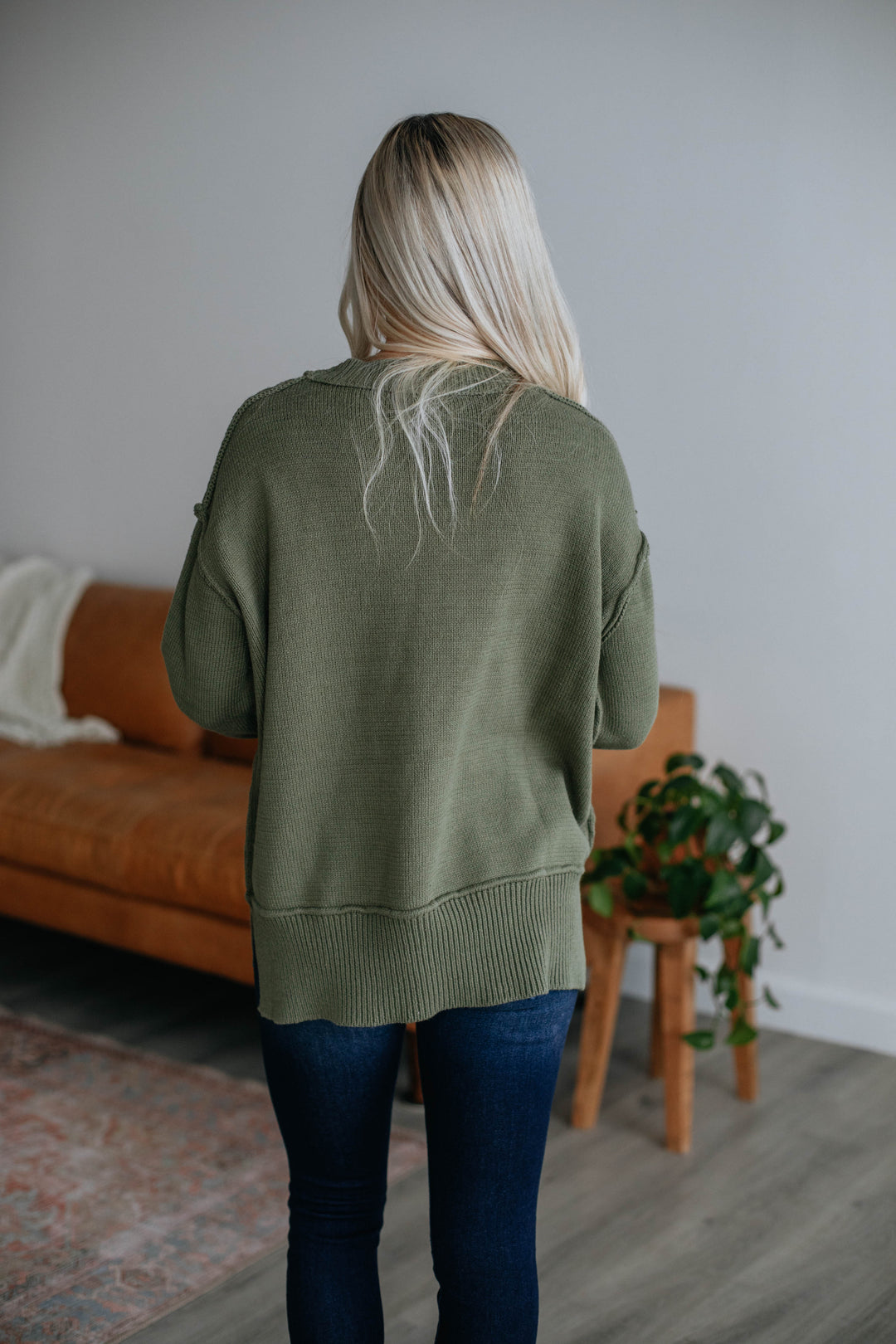 Odelia Oversized Sweater - Olive