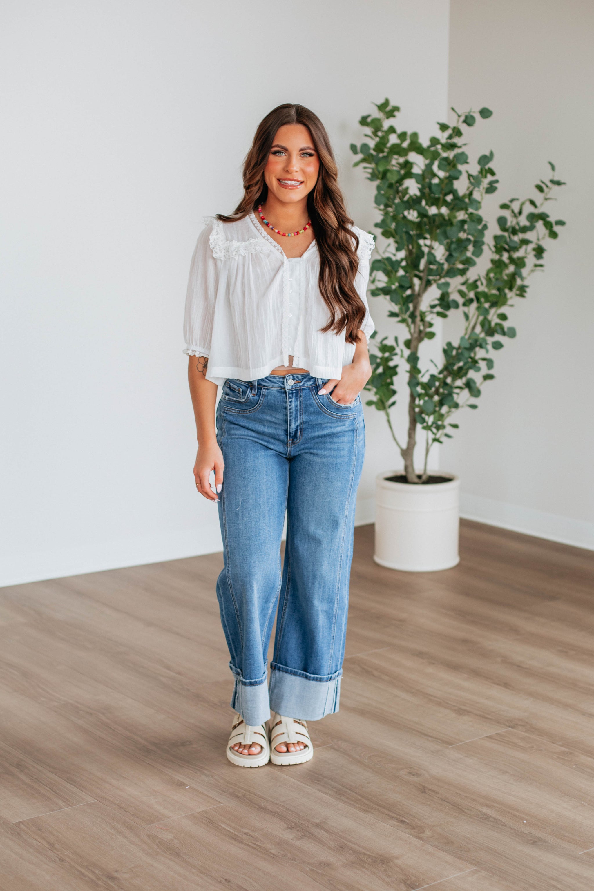 Odilia Lace Blouse - Ivory