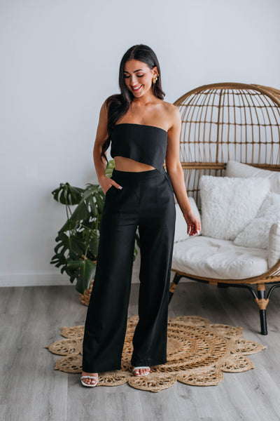 On Vacay Two-Piece Set - Black