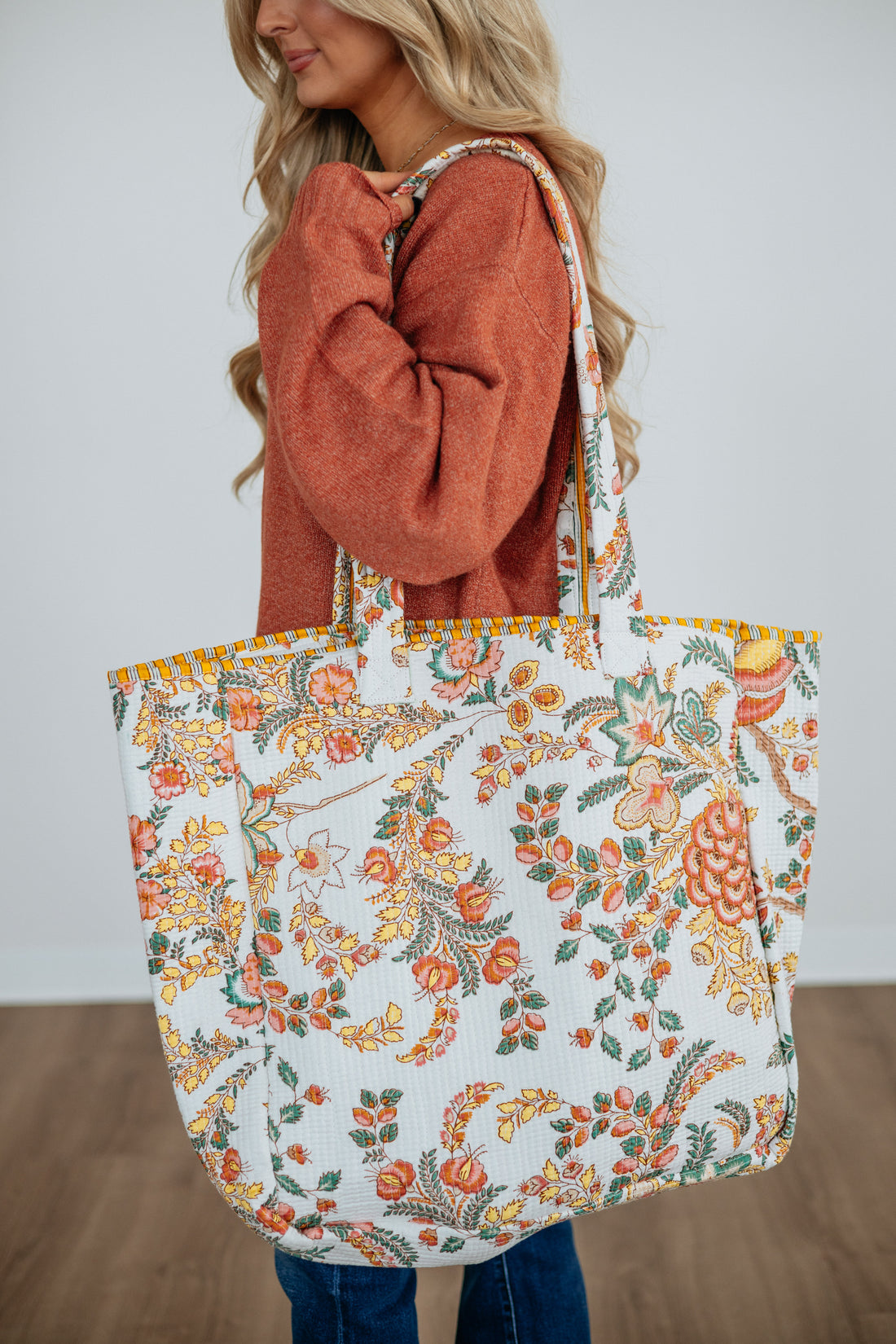 Alina Quilted Tote Bag
