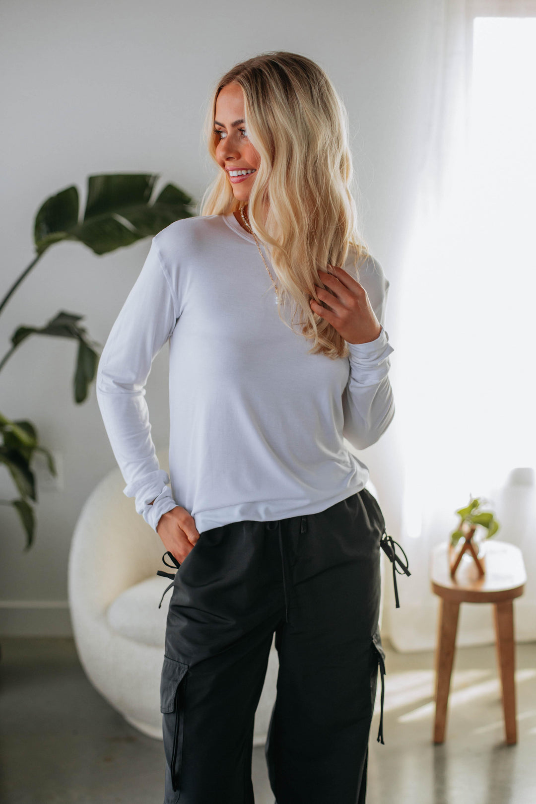 Parker Long Sleeve Top - Ivory