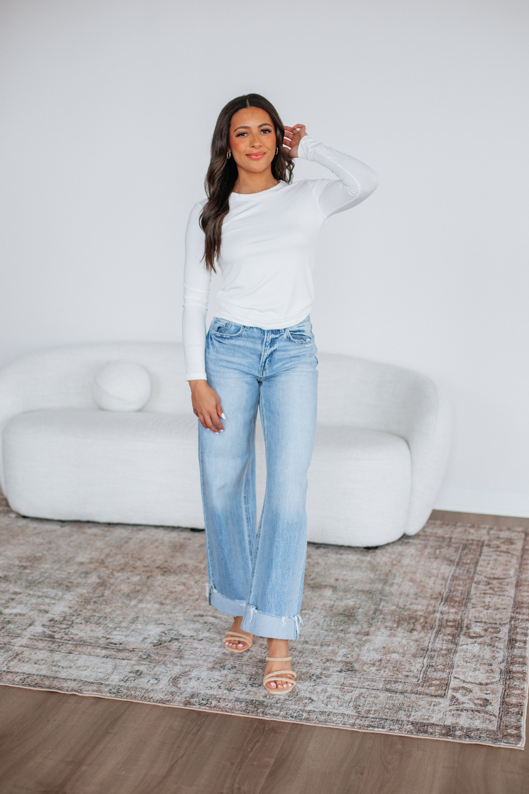 Penny Long Sleeve Top - Ivory