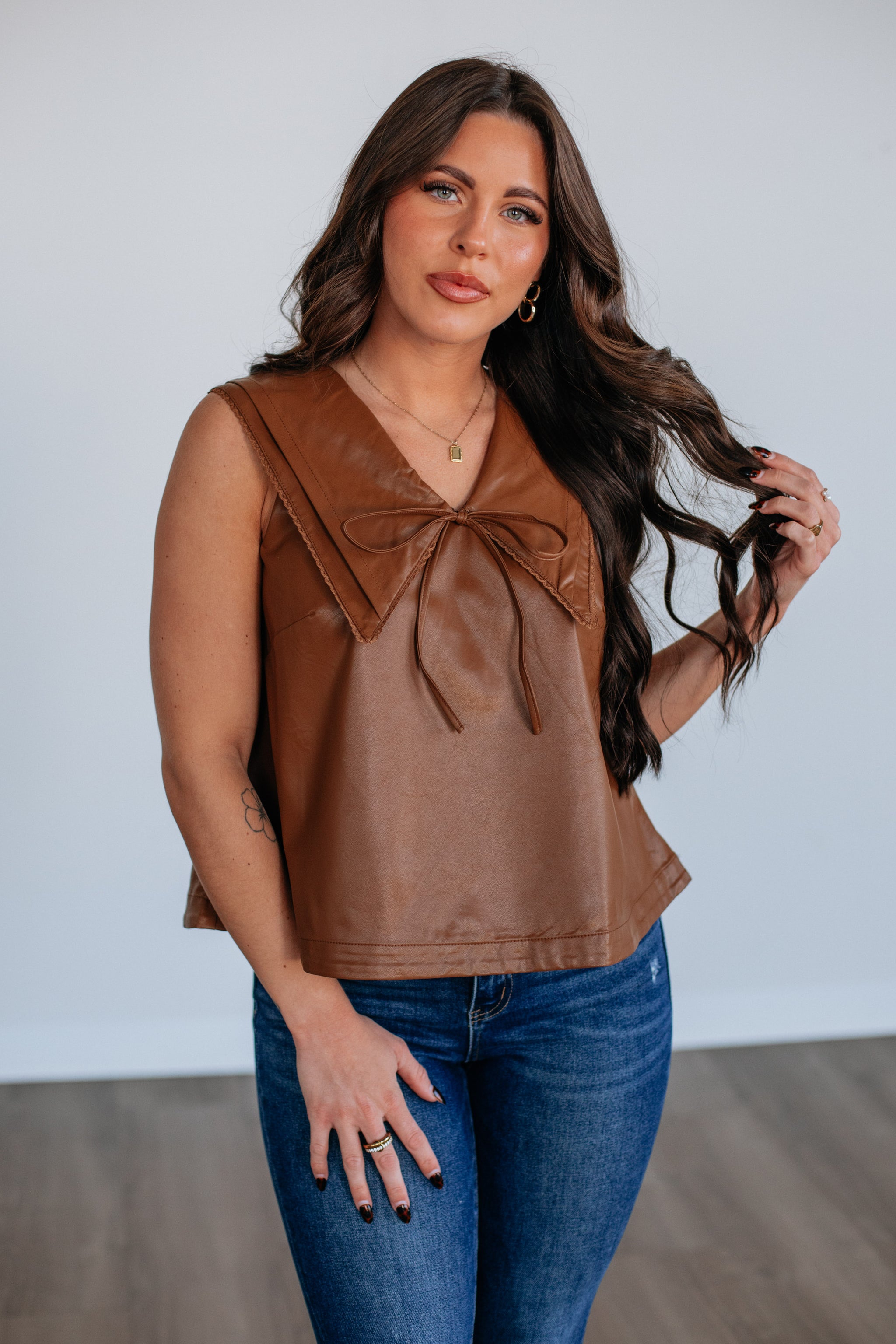 Perilla Leather Top