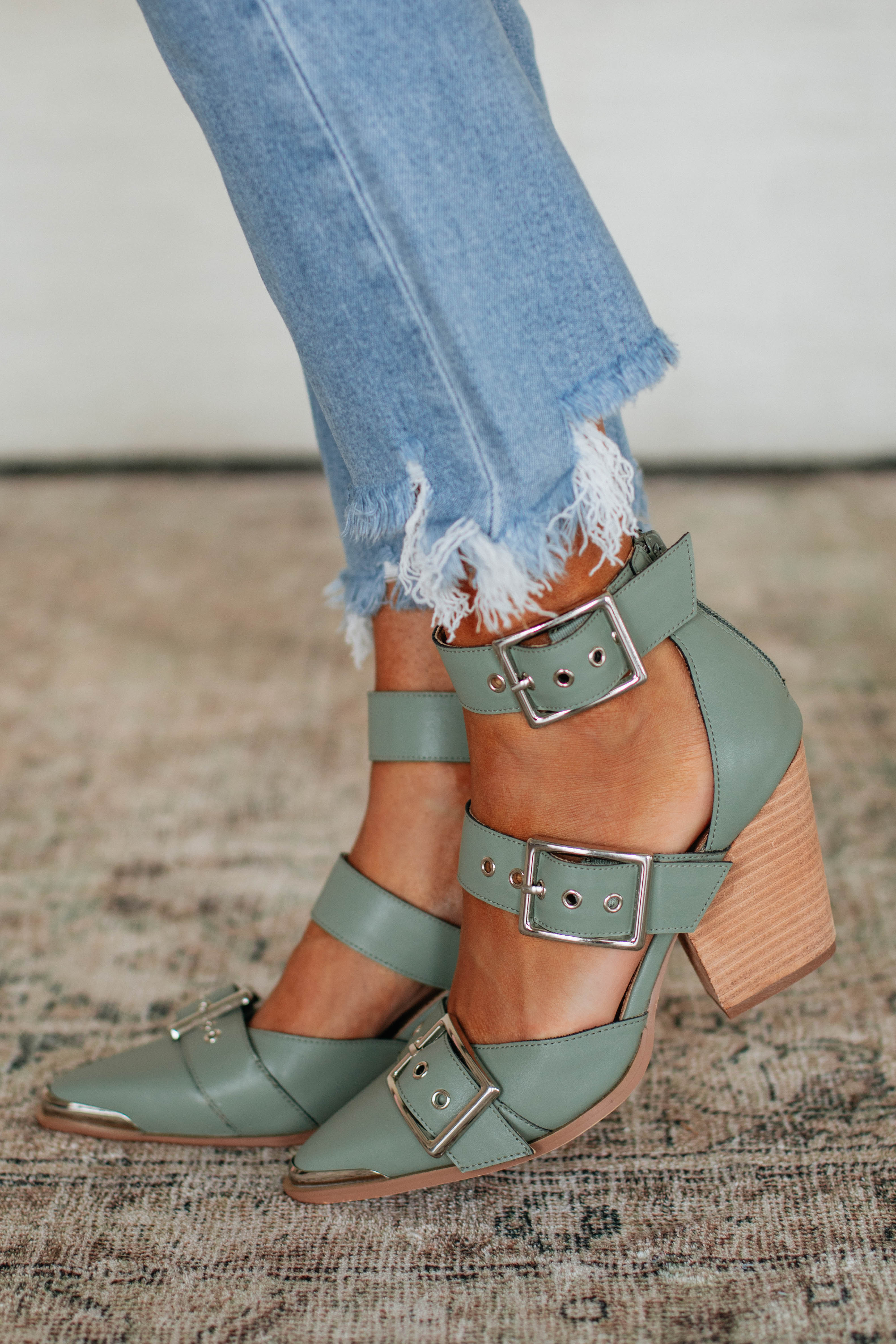 Proving My Point Heels - Sage – Wild Oak Boutique