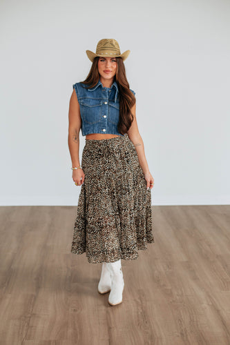 Nisha Leopard Skirt