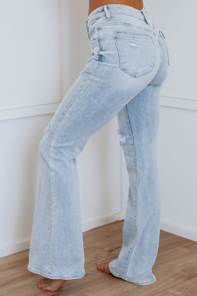 Rayna Risen Flare Jeans - Light Wash