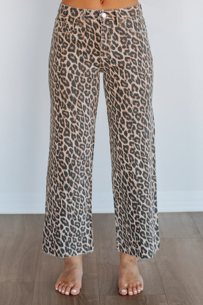 Olivia Vervet Jeans - Leopard