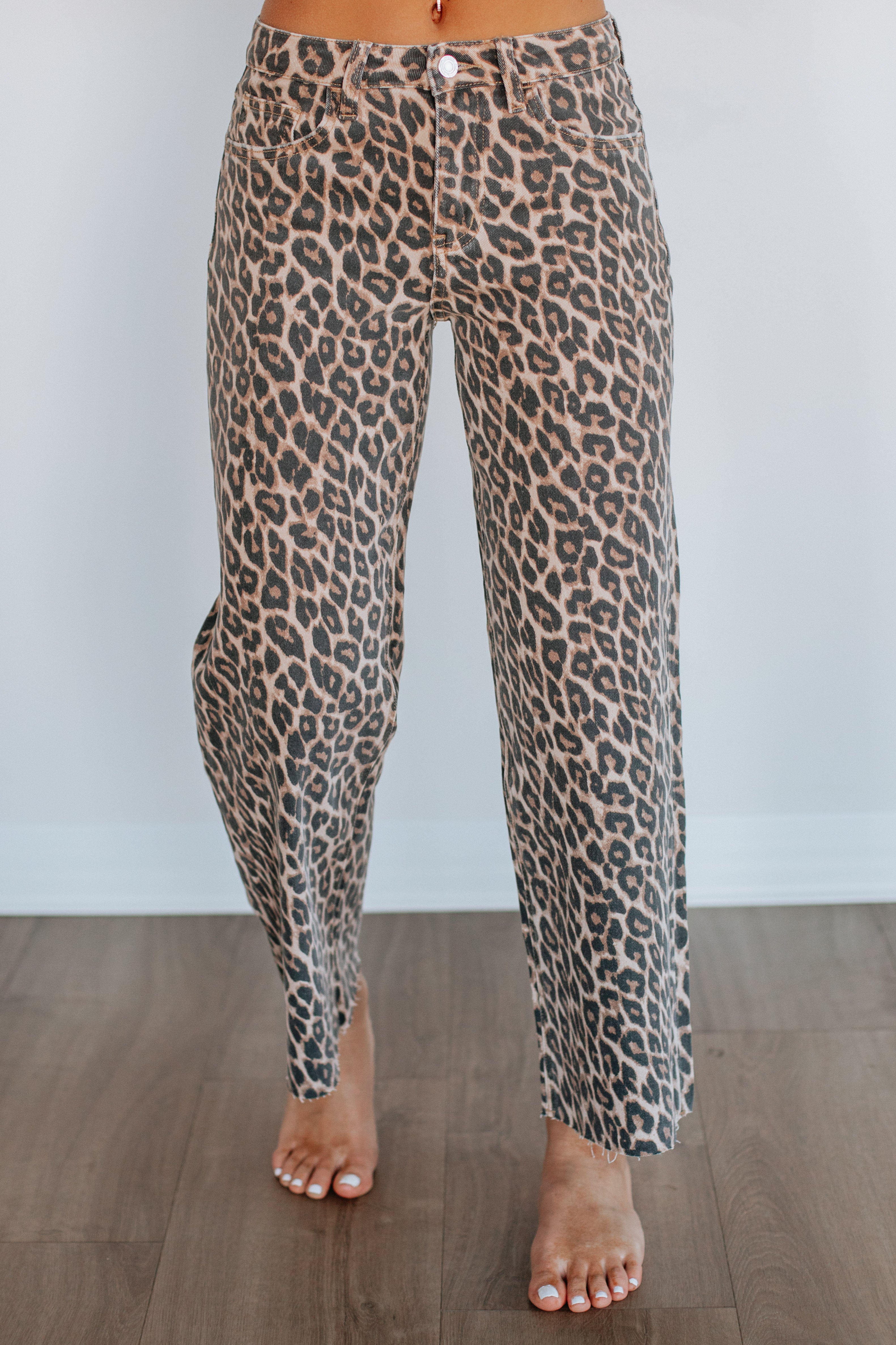 フランクリンミント　Leopard（レオパード） Olivia Vervet Jeans - Leopard – Wild Oak Boutique