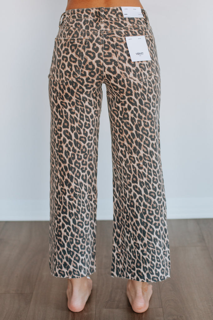 Olivia Vervet Jeans - Leopard
