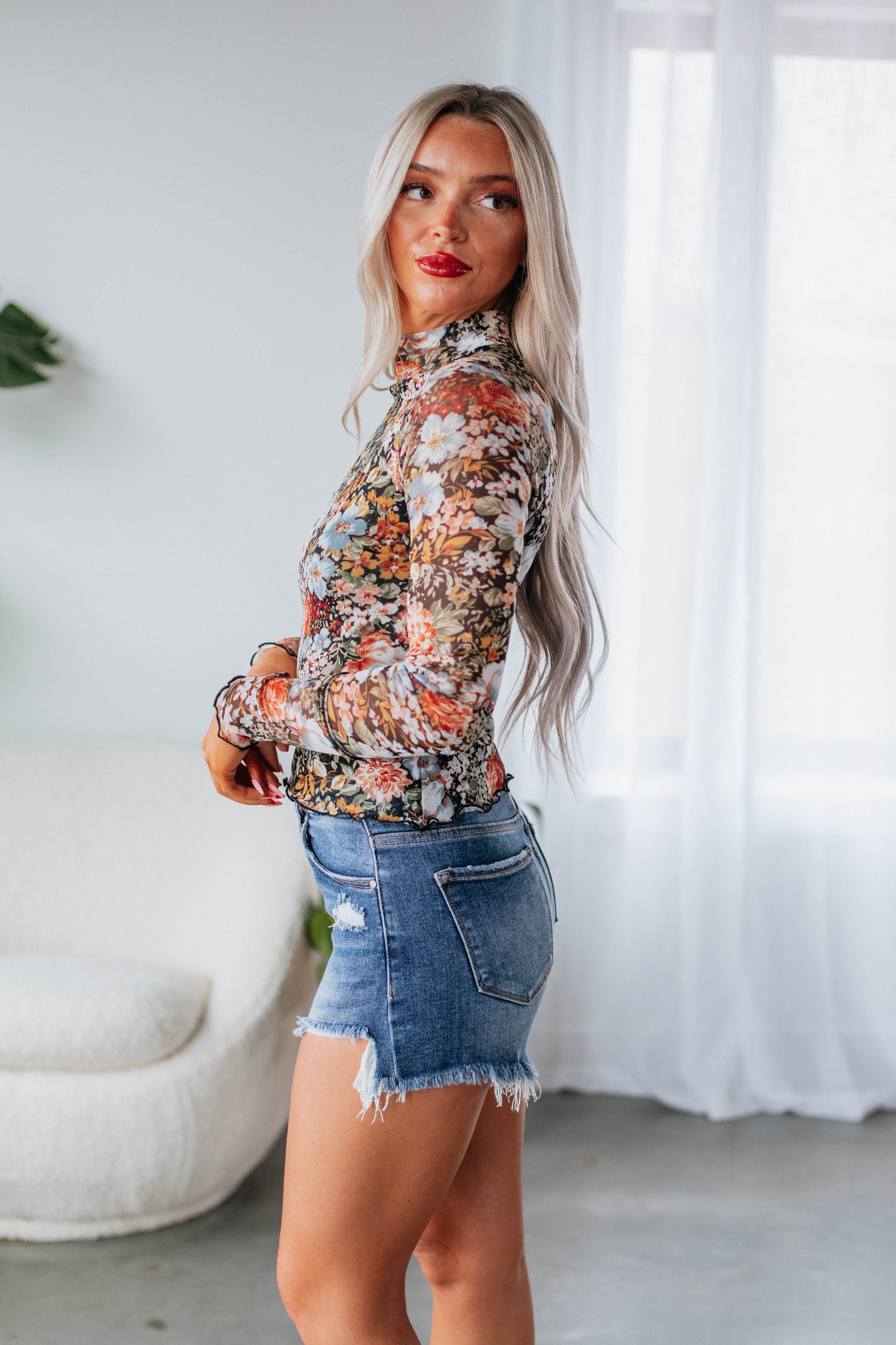 Brooks Floral Mesh Top